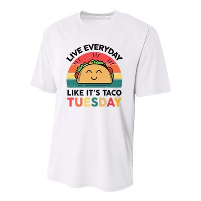 Taco Taco Tuesday Mexican Fiesta Women Boy Kids Funny Youth Performance Sprint T-Shirt