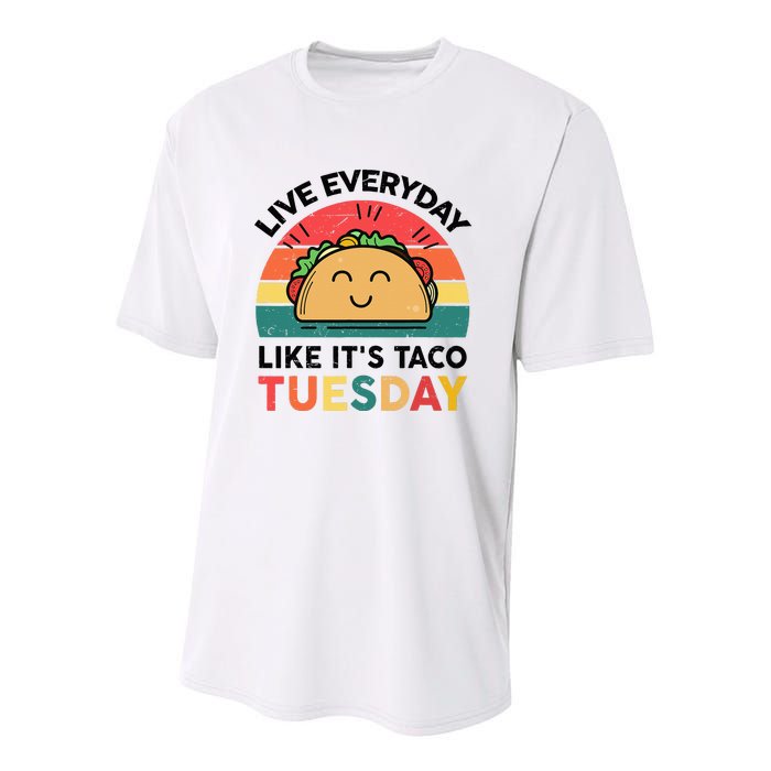 Taco Taco Tuesday Mexican Fiesta Women Boy Kids Funny Youth Performance Sprint T-Shirt