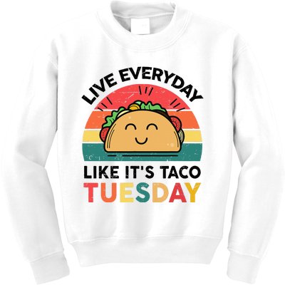 Taco Taco Tuesday Mexican Fiesta Women Boy Kids Funny Kids Sweatshirt