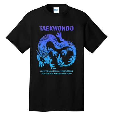 Taekwondo TKD Tae Kwon Do Dragon Art Martial Arts Graphic Tall T-Shirt