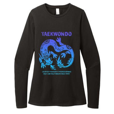 Taekwondo TKD Tae Kwon Do Dragon Art Martial Arts Graphic Womens CVC Long Sleeve Shirt