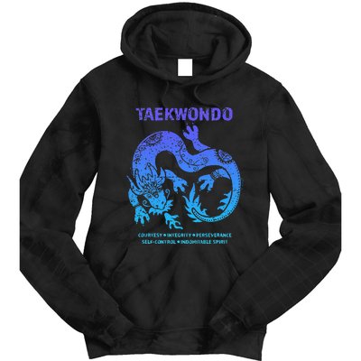 Taekwondo TKD Tae Kwon Do Dragon Art Martial Arts Graphic Tie Dye Hoodie