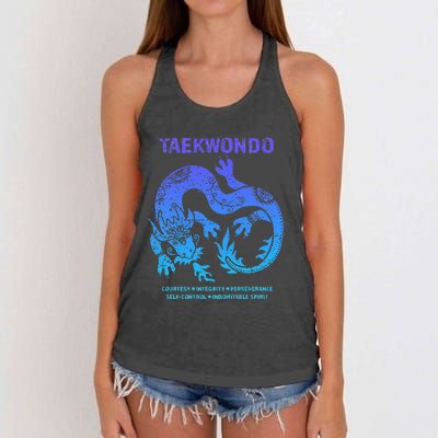 Taekwondo TKD Tae Kwon Do Dragon Art Martial Arts Graphic Women's Knotted Racerback Tank