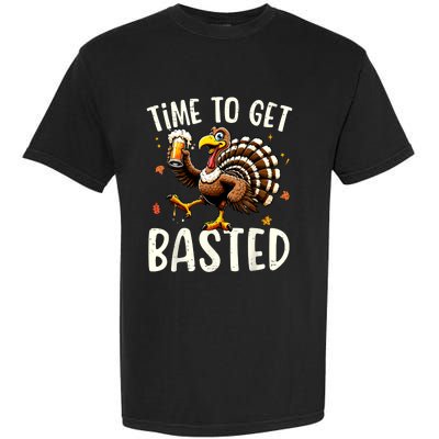 Turkey Time To Get Basted Funny Happy Thanksgiving Garment-Dyed Heavyweight T-Shirt