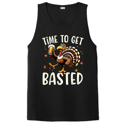 Turkey Time To Get Basted Funny Happy Thanksgiving PosiCharge Competitor Tank