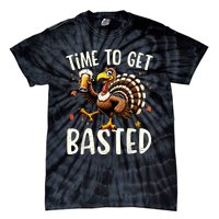 Turkey Time To Get Basted Funny Happy Thanksgiving Tie-Dye T-Shirt