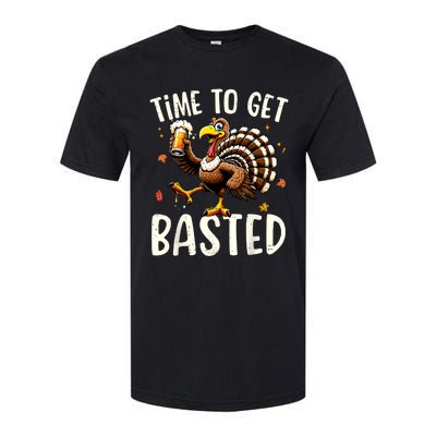 Turkey Time To Get Basted Funny Happy Thanksgiving Softstyle® CVC T-Shirt