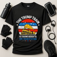 The Trump Train Is Taking To The Train Station Cooling Performance Crew T-Shirt
