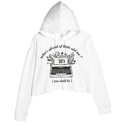 Taylor Ttpd Ttpd Typewriter Crop Fleece Hoodie