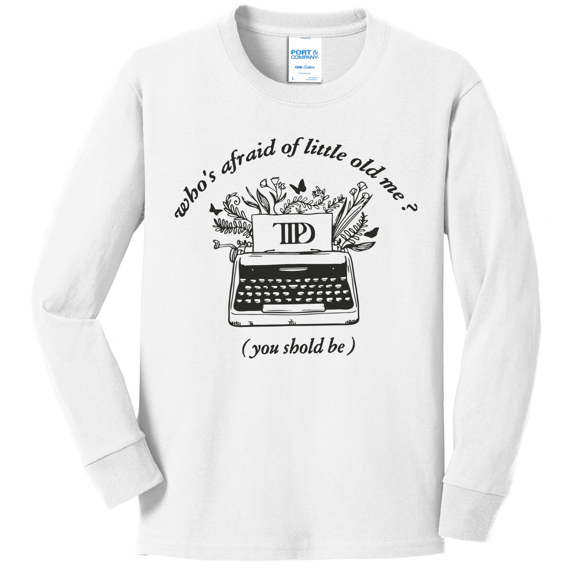 Taylor Ttpd Ttpd Typewriter Kids Long Sleeve Shirt