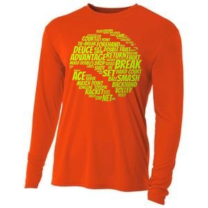 Tennis Terms Tennis Player Playing Tennis Ball Cooling Performance Long Sleeve Crew