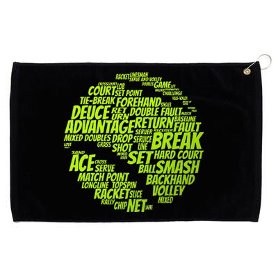 Tennis Terms Tennis Player Playing Tennis Ball Grommeted Golf Towel