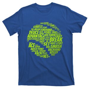 Tennis Terms Tennis Player Playing Tennis Ball T-Shirt