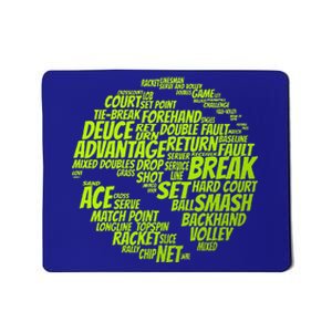 Tennis Terms Tennis Player Playing Tennis Ball Mousepad