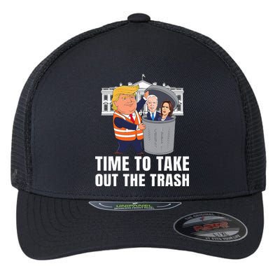 Time To Take Out The Trash Trump Flexfit Unipanel Trucker Cap