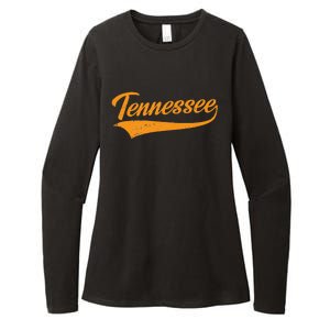 Tennessee TN Throwback Distressed Design Classic Womens CVC Long Sleeve Shirt