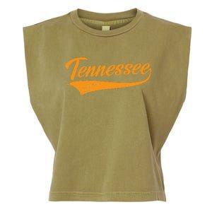 Tennessee TN Throwback Distressed Design Classic Garment-Dyed Women's Muscle Tee