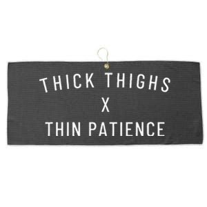 Thick Thighs Thin Patience Large Microfiber Waffle Golf Towel