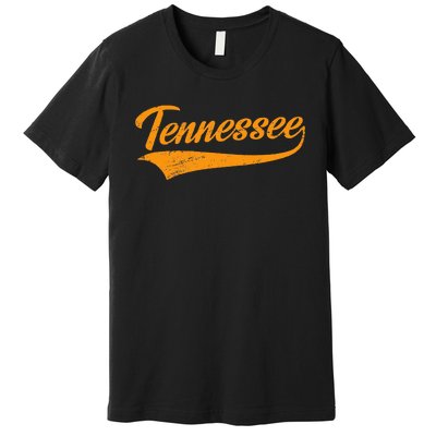 Tennessee Tn Throwback Distressed Design Classic Premium T-Shirt