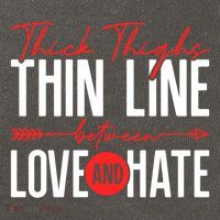 Thick Thighs Thin Line Between Love And Hate ValentineS Day Gift Cotton Canvas Backpack