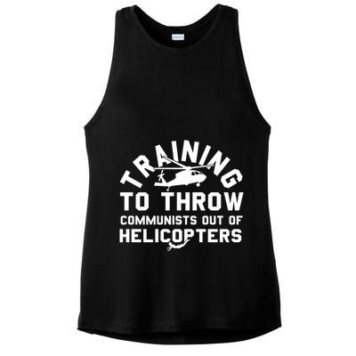 Training To Throw Communists Out Of Helicopters Ladies PosiCharge Tri-Blend Wicking Tank
