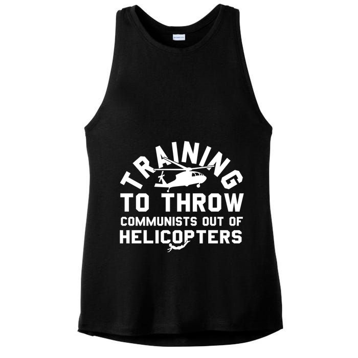 Training To Throw Communists Out Of Helicopters Ladies PosiCharge Tri-Blend Wicking Tank