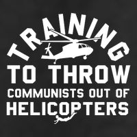 Training To Throw Communists Out Of Helicopters 7 Panel Mesh Trucker Snapback Hat