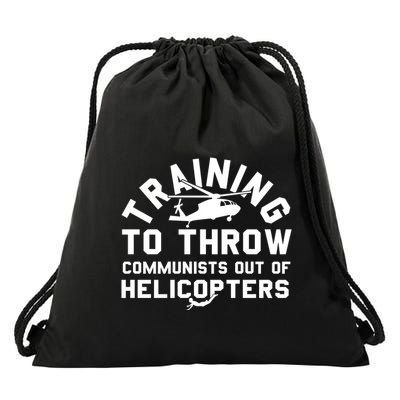 Training To Throw Communists Out Of Helicopters Drawstring Bag