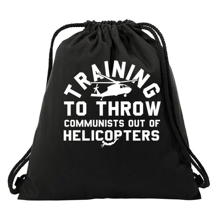 Training To Throw Communists Out Of Helicopters Drawstring Bag