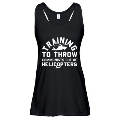 Training To Throw Communists Out Of Helicopters Ladies Essential Flowy Tank