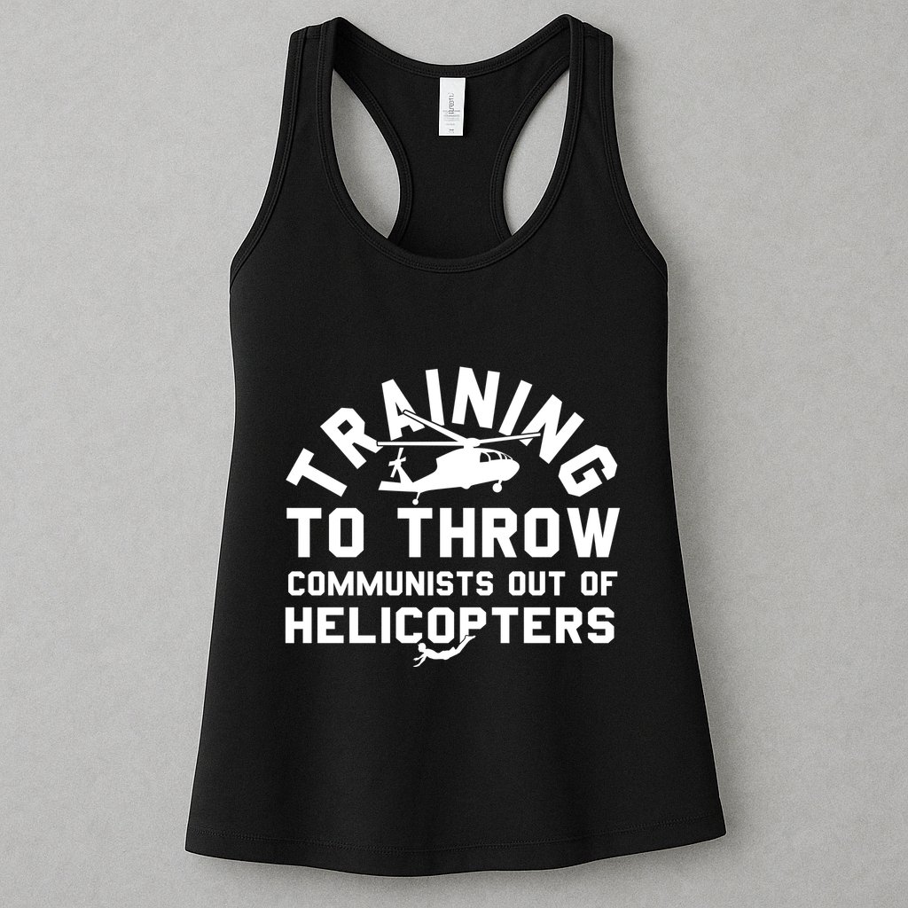 Training To Throw Communists Out Of Helicopters Womens Tank Top
