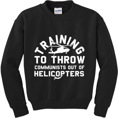 Training To Throw Communists Out Of Helicopters Kids Sweatshirt