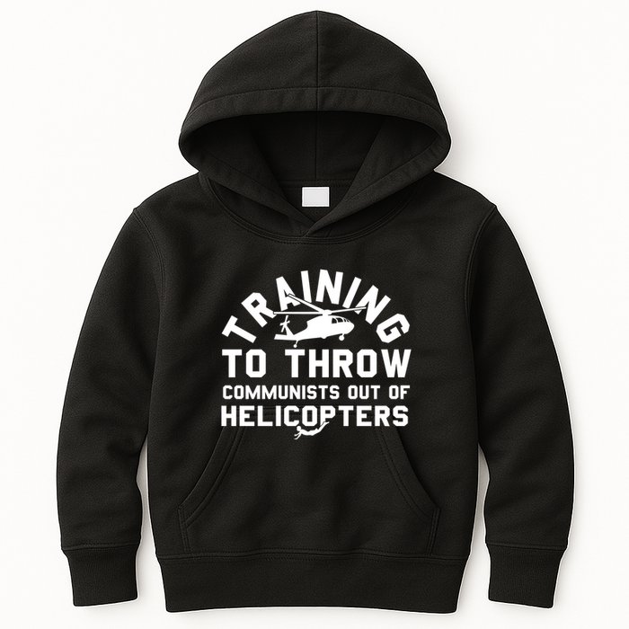Training To Throw Communists Out Of Helicopters Kids Hoodie