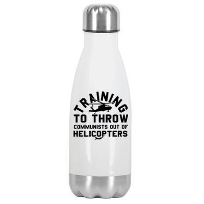 Training To Throw Communists Out Of Helicopters Stainless Steel Insulated Water Bottle