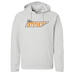 Talkin Tennessee Talking Tennessee Tn Orange White Outfits Performance Fleece Hoodie