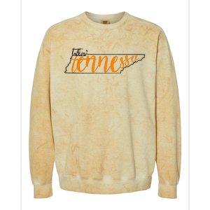 Talkin Tennessee Talking Tennessee Tn Orange White Outfits Colorblast Crewneck Sweatshirt