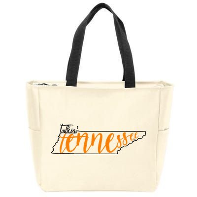Talkin Tennessee Talking Tennessee Tn Orange White Outfits Zip Tote Bag