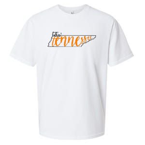 Talkin Tennessee Talking Tennessee Tn Orange White Outfits Sueded Cloud Jersey T-Shirt