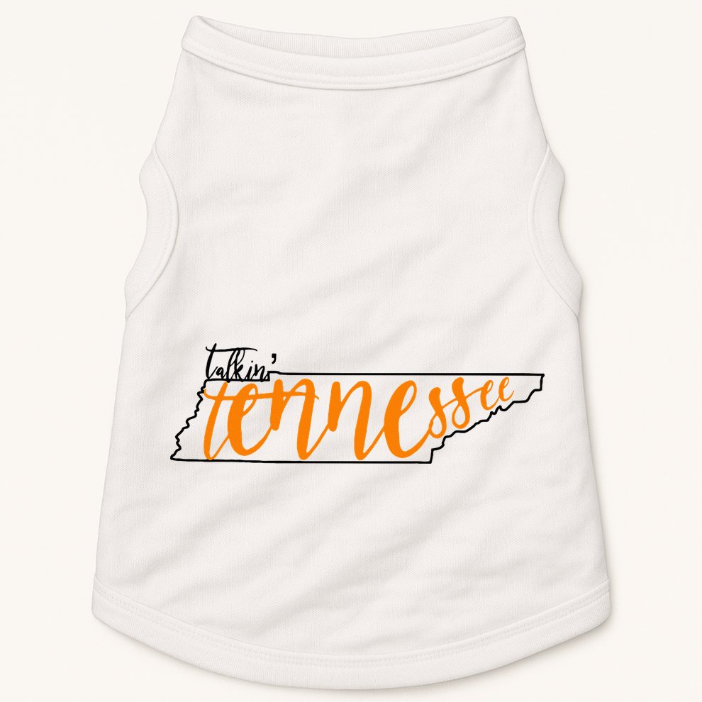 Talkin Tennessee Talking Tennessee Tn Orange White Outfits Doggie Tank