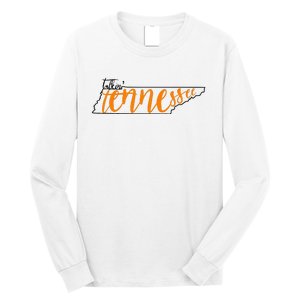 Talkin Tennessee Talking Tennessee Tn Orange White Outfits Long Sleeve Shirt