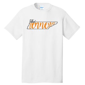 Talkin Tennessee Talking Tennessee Tn Orange White Outfits Tall T-Shirt