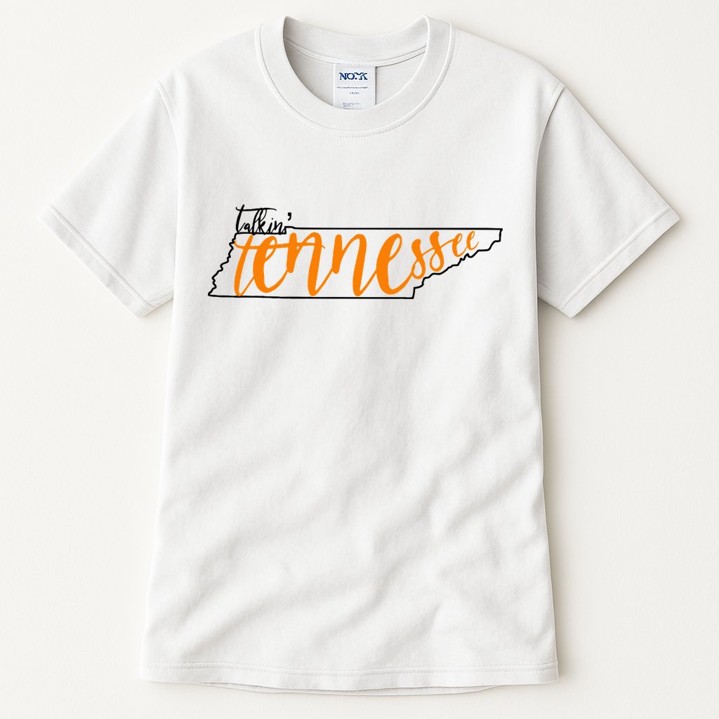 Talkin Tennessee Talking Tennessee Tn Orange White Outfits Tall T-Shirt