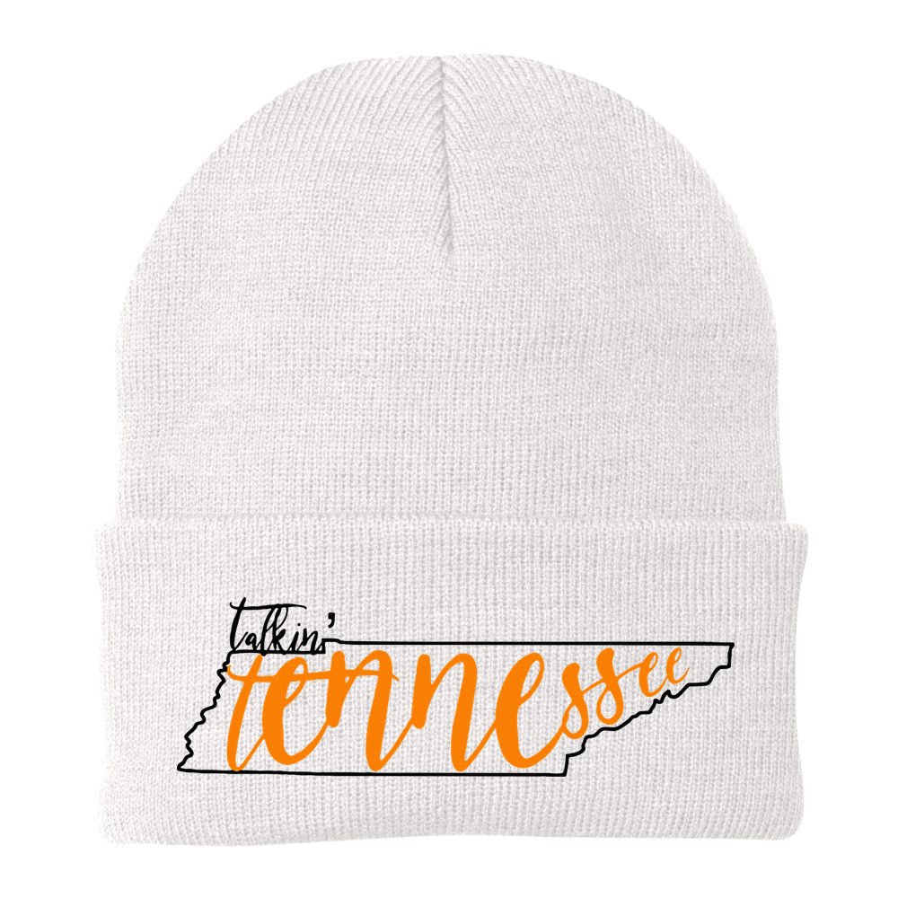 Talkin Tennessee Talking Tennessee Tn Orange White Outfits Beanie