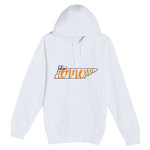 Talkin Tennessee Talking Tennessee Tn Orange White Outfits Premium Pullover Hoodie