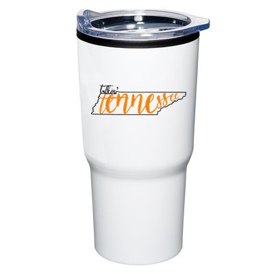 Talkin Tennessee Talking Tennessee Tn Orange White Outfits Tumbler