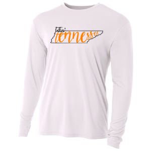 Talkin Tennessee Talking Tennessee Tn Orange White Outfits Cooling Performance Long Sleeve Crew