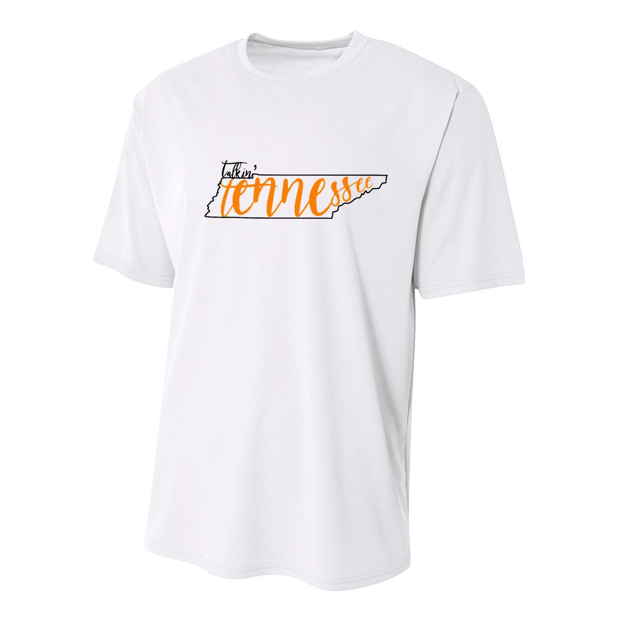 Talkin Tennessee Talking Tennessee Tn Orange White Outfits Youth Performance Sprint T-Shirt