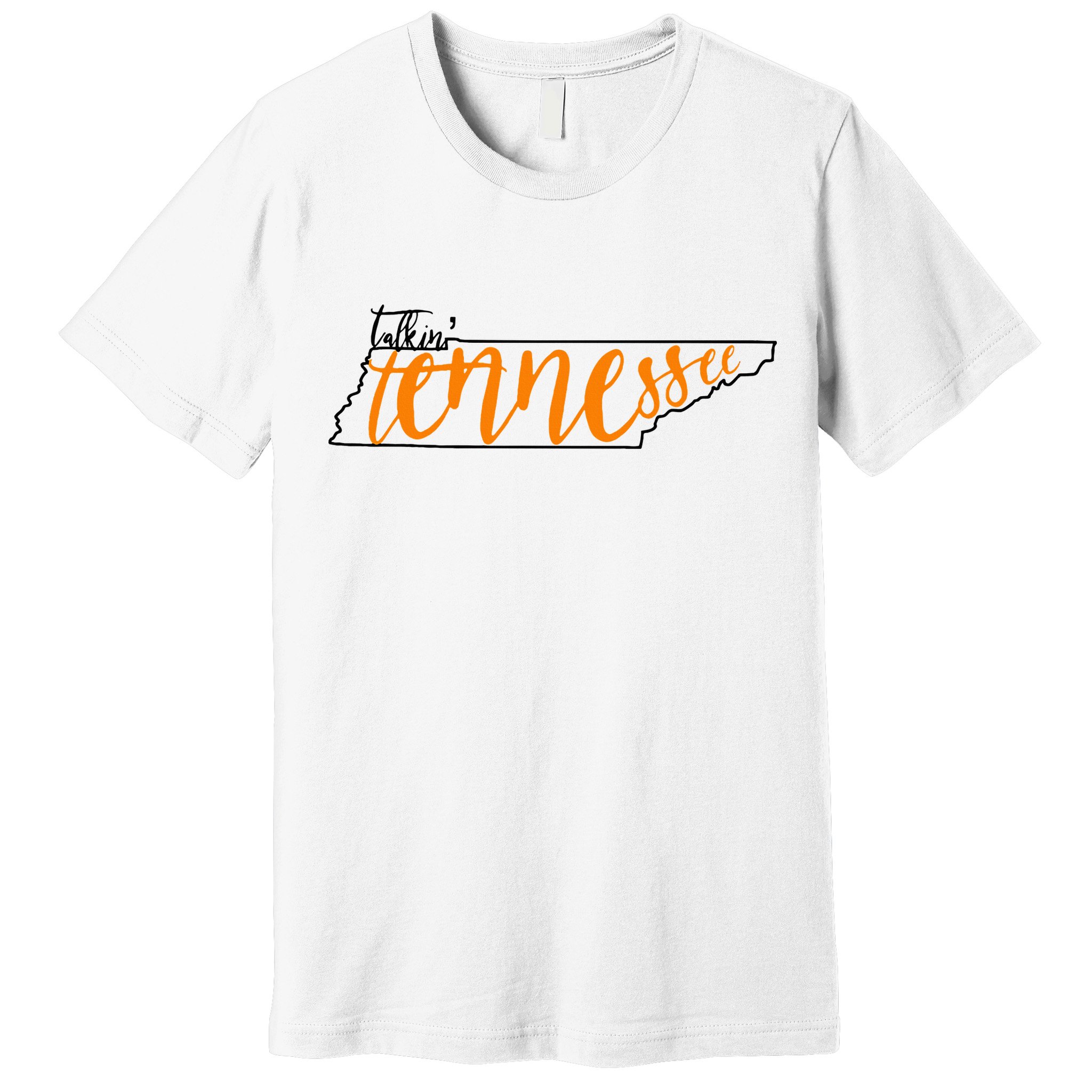 Talkin Tennessee Talking Tennessee Tn Orange White Outfits Premium T-Shirt