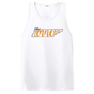 Talkin Tennessee Talking Tennessee Tn Orange White Outfits PosiCharge Competitor Tank