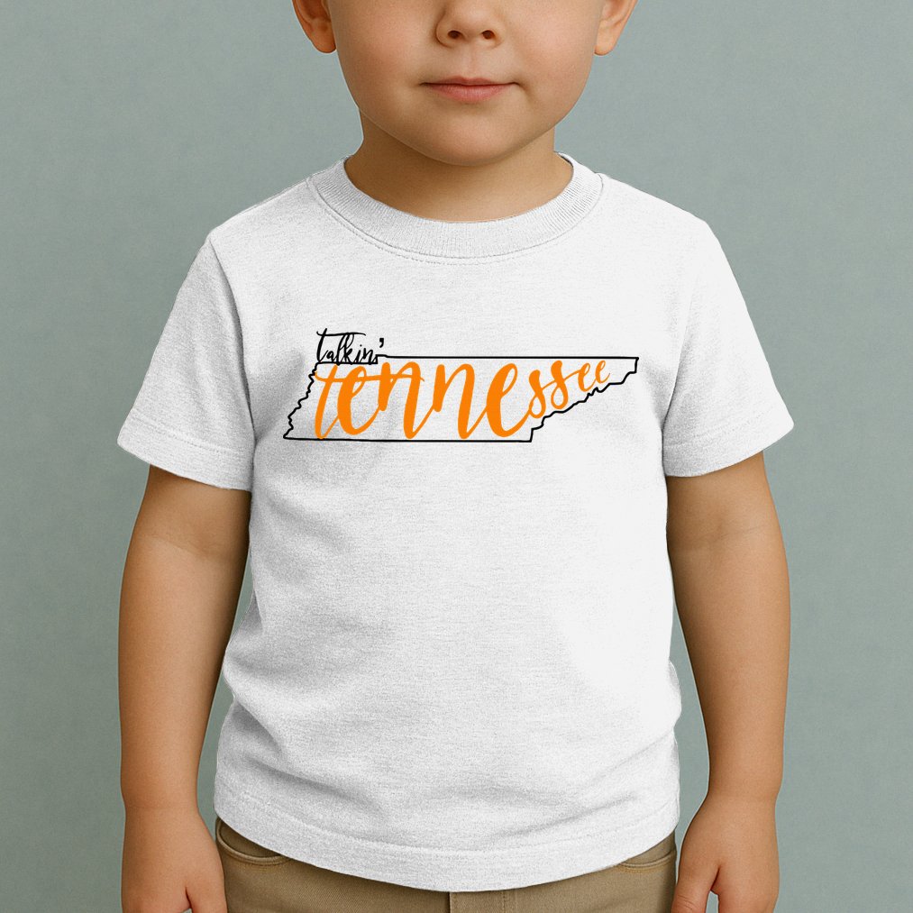 Talkin Tennessee Talking Tennessee Tn Orange White Outfits Toddler T-Shirt